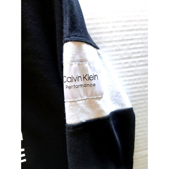Calvin Klein Performance Hoddie CK Logo Cropped Black Sweat Size Med Pullover. - Picture 3 of 7